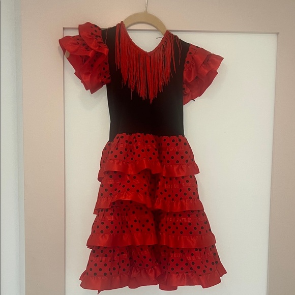 Other - Red and Black Ruffled Flamenco Dress for Kids